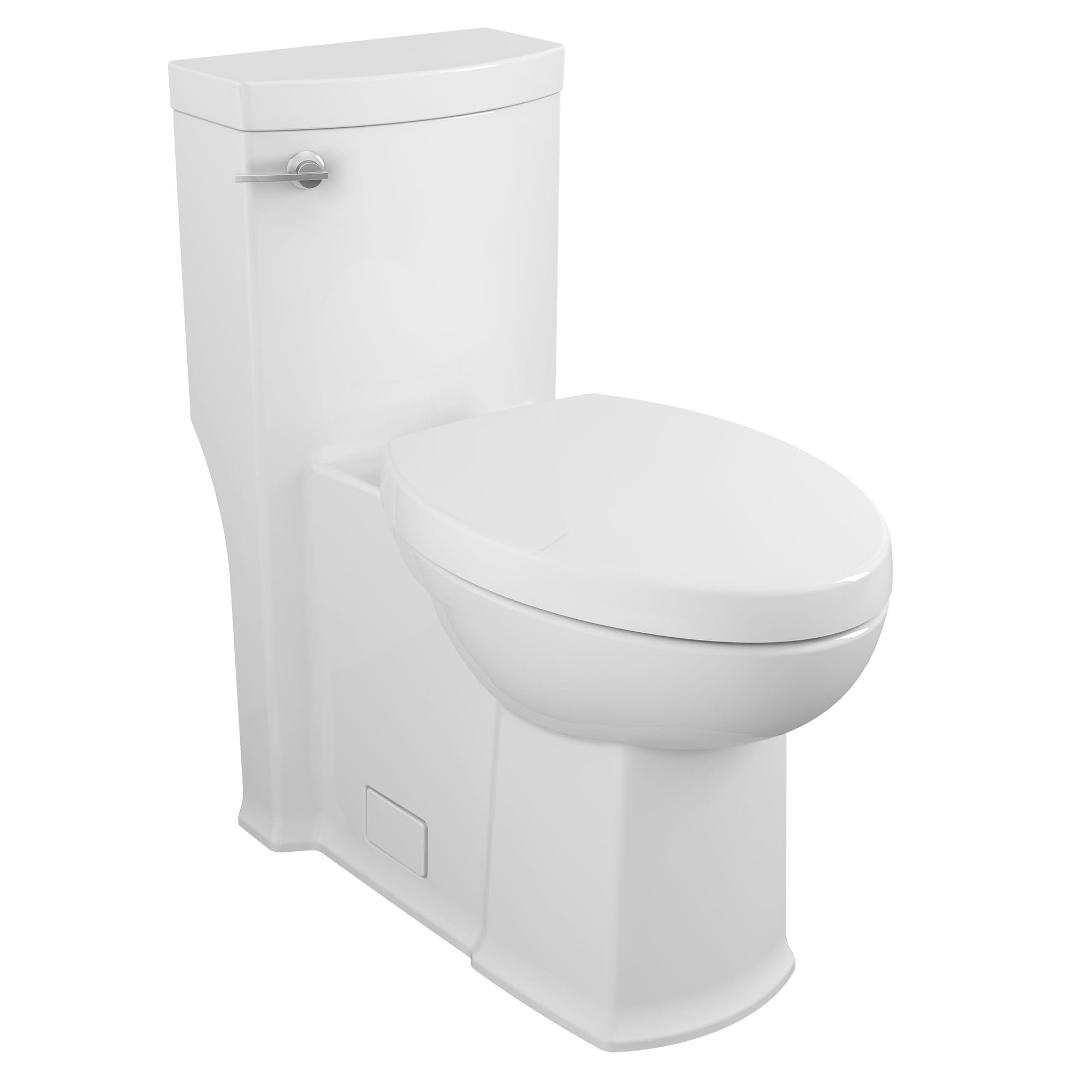 Boulevard One Piece 128 gpf 48 Lpf Chair Height Right Hand Trip Lever Elongated Toilet With Seat WHITE